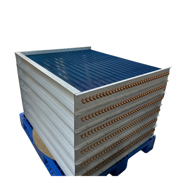  Fin Type Copper Tube Heat Exchanger Condenser Coil for Water Chiller Unit