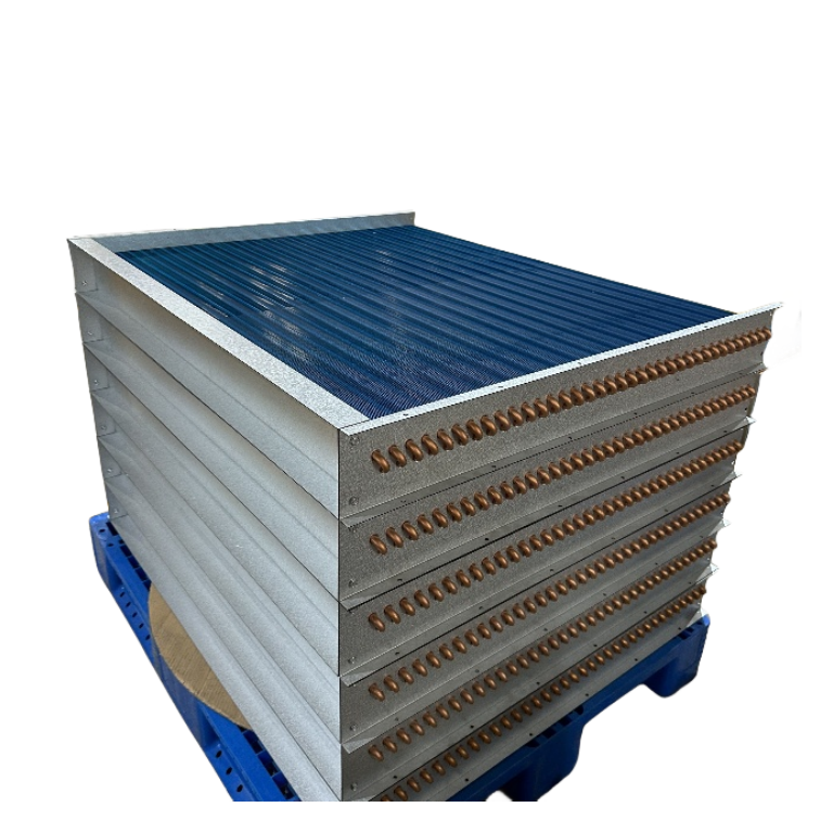  Fin Type Copper Tube Heat Exchanger Condenser Coil for Water Chiller Unit