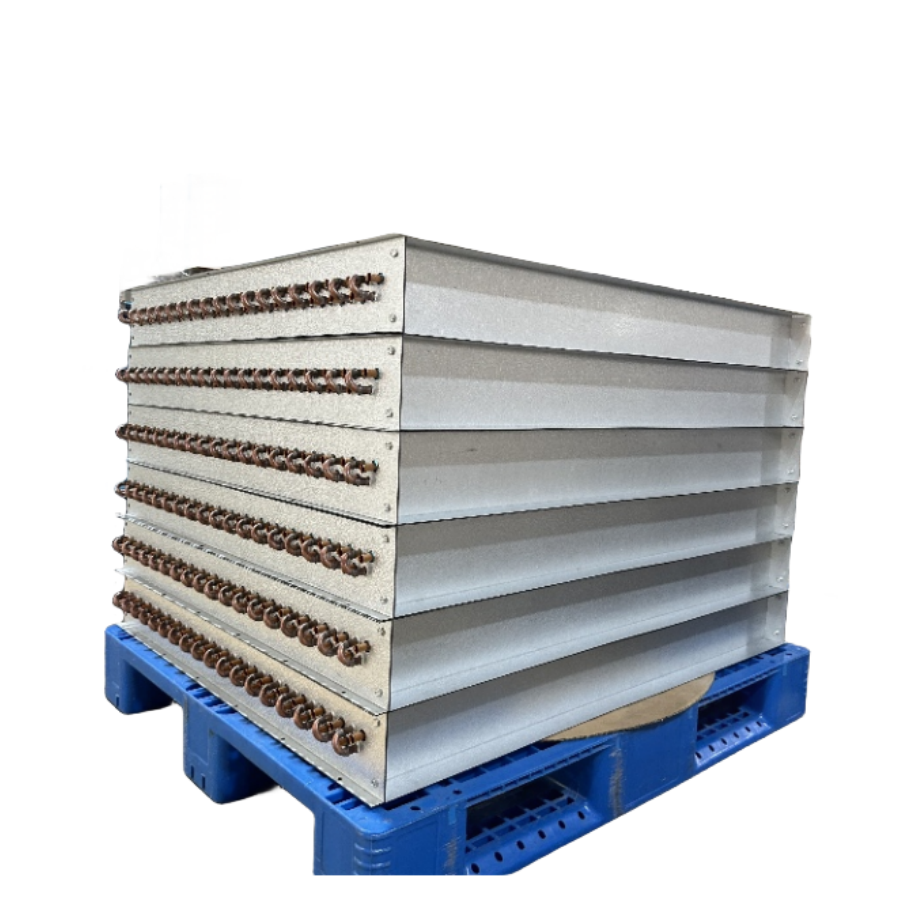  Fin Type Copper Tube Heat Exchanger Condenser Coil for Water Chiller Unit