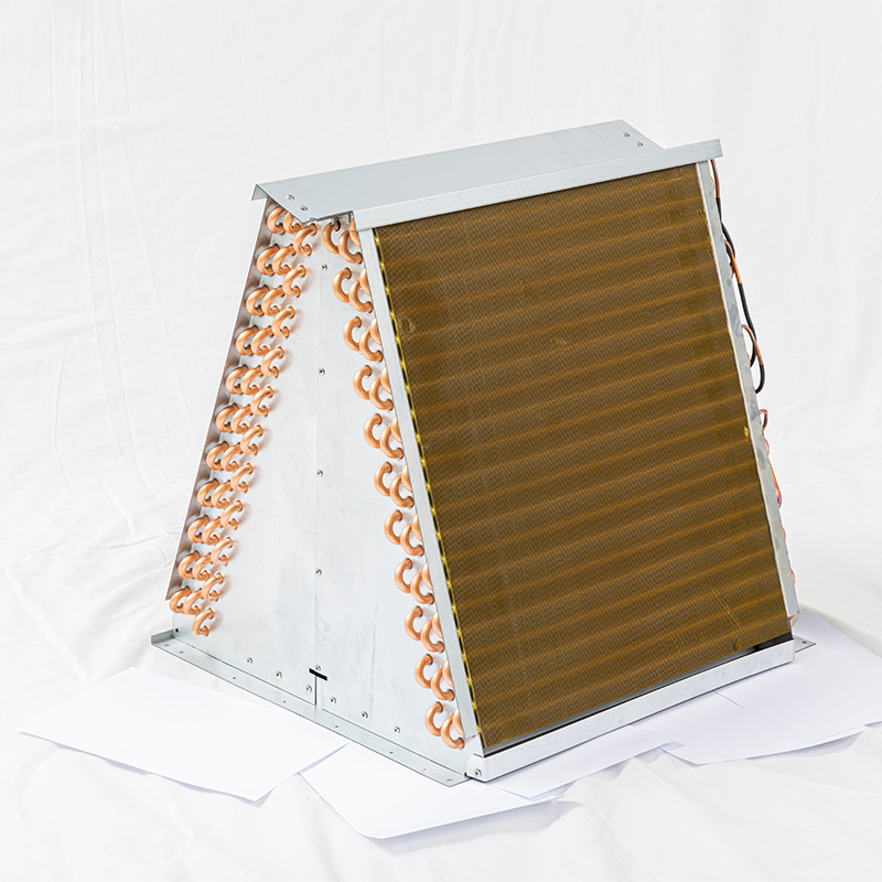 Evaporator With copper tube and golden aluminum fins